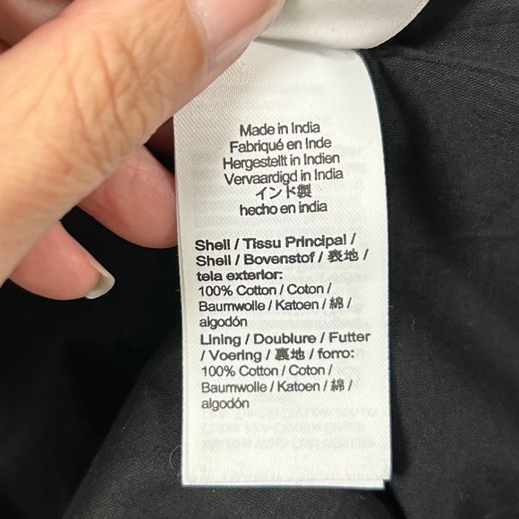 J Crew Black V Neck Long Puff Sleeve Pleated Bows Gretchen Dress 4T 4 Tall NWT - Picture 10 of 10